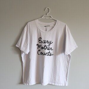 Anthro Citizens of Humanity Sz 1X "Every‎ Mother Counts" Crew Pullover T-Shirt